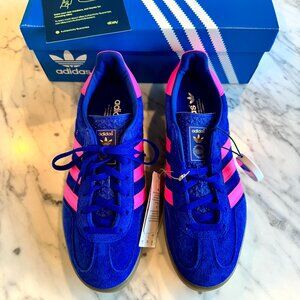 NWT - Adidas Gazelle Indoor "Blue/Lucid Pink" Sneakers Size 8.5